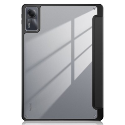 Xiaomi Redmi Pad SE 11" Copernice atvēramais melns maciņš - maks ar vietu, kur ielikt stylus | Vacins.lv