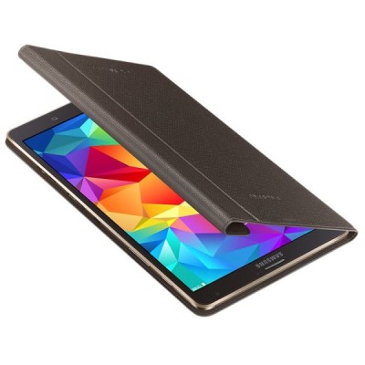 Origināls Samsung Galaxy Tab S 8.4 (T705, T700) Book Cover atvēramais bronza ādas futrālis / Vacins.lv
