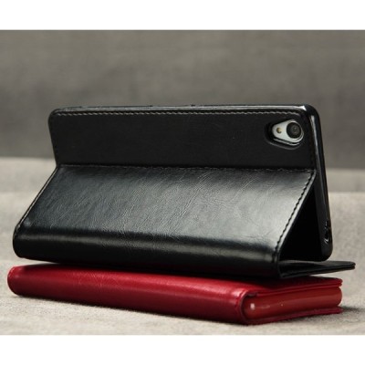 „Kalaideng“ Royale atverčiamas juodas odinis Sony Xperia Z3 (D6603, D6653) dėklas / Priedai.lt