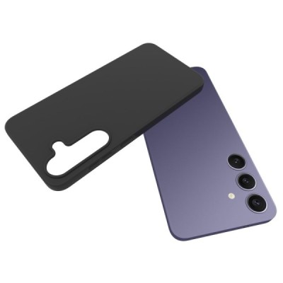 Samsung Galaxy S25+ cieta silikona (TPU) melns apvalks | Vacins.lv