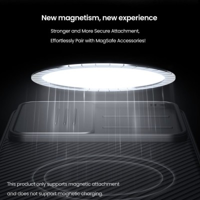 Samsung Galaxy S25+ "Nillkin" CamShield Pro Magnetic melns apvalks | vacins.lv