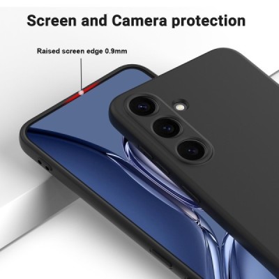 Samsung Galaxy S25 "Shell" cieta silikona (TPU) apvalks - melns | vacins.lv