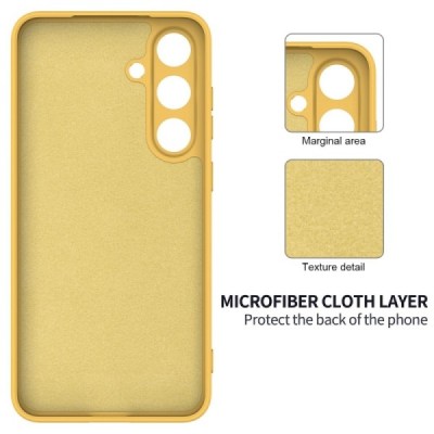 Samsung Galaxy S25 "Shell" cieta silikona (TPU) apvalks - dzeltens | vacins.lv