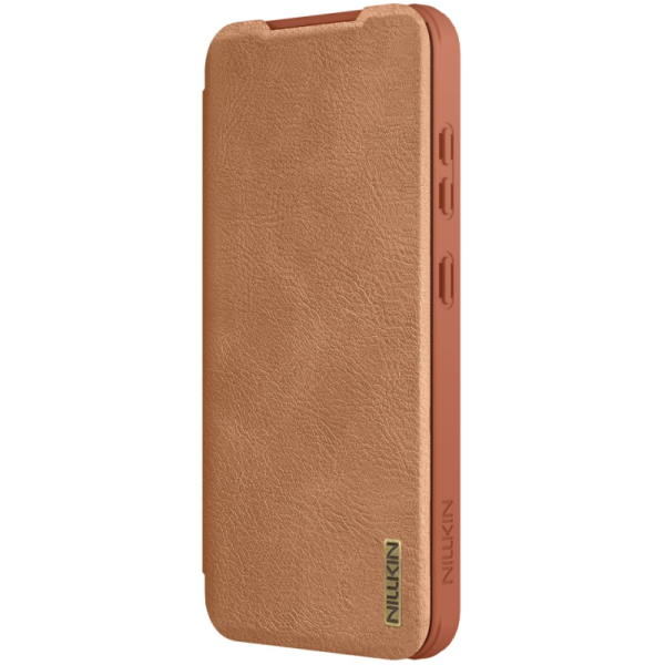 "Nillkin" Qin Pro atvēramais maciņš - brūns (Galaxy S25)