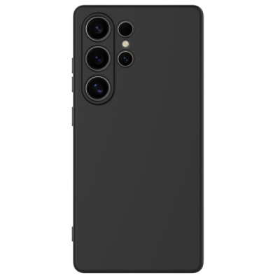 Samsung Galaxy S25 Ultra "Shell" cieta silikona (TPU) apvalks - melns | vacins.lv