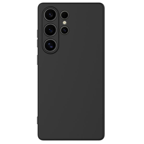 "Shell" cieta silikona (TPU) apvalks - melns (Galaxy S25 Ultra)