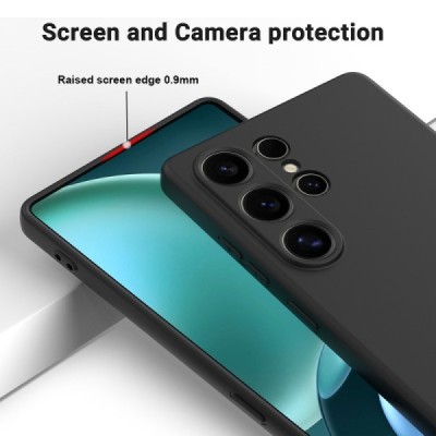 Samsung Galaxy S25 Ultra "Shell" cieta silikona (TPU) apvalks - melns | vacins.lv