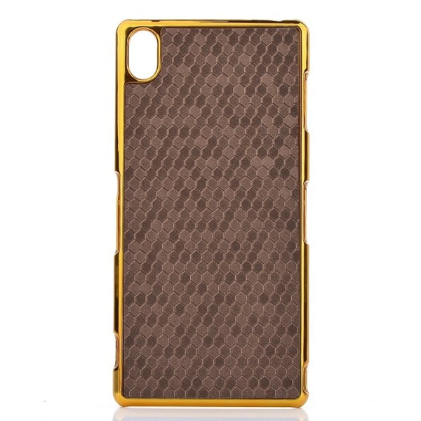 Elegantiškas korėtas dėklas - rudas (Xperia Z3)