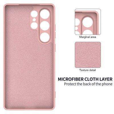 Samsung Galaxy S25 Ultra "Shell" cieta silikona (TPU) apvalks - rozs | vacins.lv