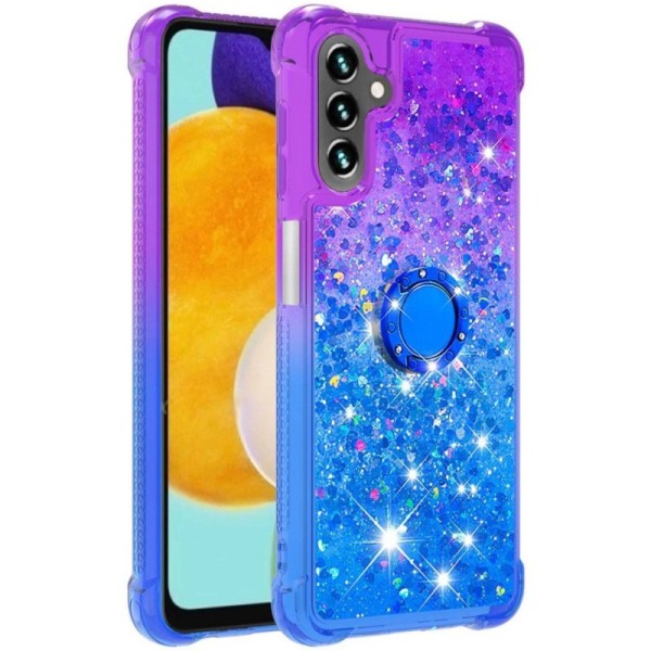 "Yibo" Shine Kickstand cietā silikona (TPU) vāciņš - violets/zils (Galaxy A54)