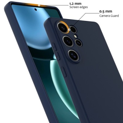 Samsung Galaxy S25 Ultra "Shell" MagSafe cieta silikona (TPU) tumši zils apvalks | vacins.lv