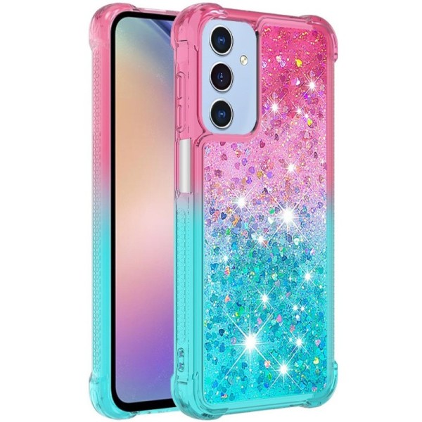 "Yibo" Shine cietā silikona (TPU) vāciņš - rozs/zils (Galaxy A16)