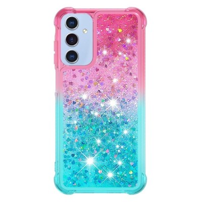 Samsung Galaxy A16 "Yibo" Shine cietā silikona (TPU) vāciņš - rozs/zils | Vacins.lv