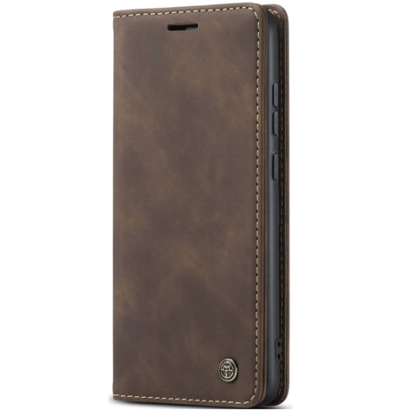 "CaseMe" Retro solīds atvēramais ādas maciņš - brūns (Redmi Note 14 Pro 4G)