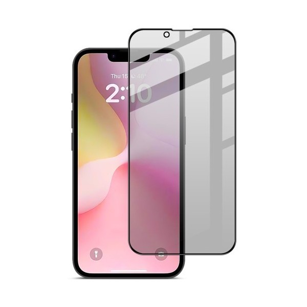 "IMAK" Tempered Glass melns ekrāna aizsargstikls - privāta (iPhone 17e / 16e)