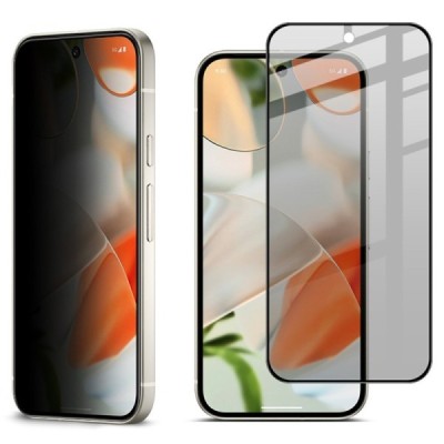 "IMAK" Tempered Glass melns ekrāna aizsargstikls - privāta (Pixel 10 Pro / 10 / 9 Pro / 9)