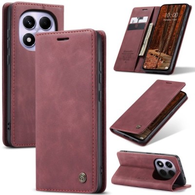 Xiaomi Redmi Note 14 Pro 4G CaseMe Retro solīds atvēramais ādas bordo maciņš - maks | Vacins.lv