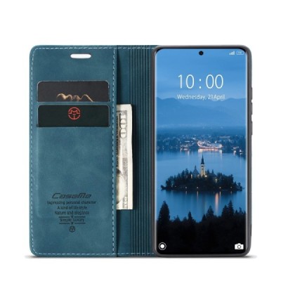 „CaseMe“ Retro solidus atverčiamas dėklas - žalias (Redmi Note 14 Pro 5G / Note 14 Pro+ 5G / Poco X7 5G)