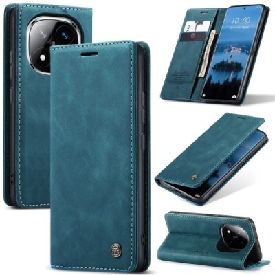 „CaseMe“ Retro Solid Flip Case - Green (Redmi Note 14 Pro 5G / Note 14 Pro+ 5G / Poco X7 5G)