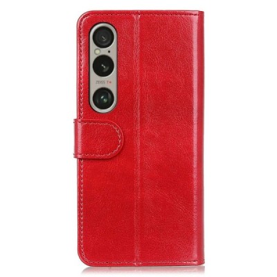 Sony Xperia 1 VI Binfen atvēramais sarkans maciņš - maks | Vacins.lv