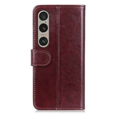 Sony Xperia 1 VI Binfen atvēramais brūns maciņš - maks | Vacins.lv