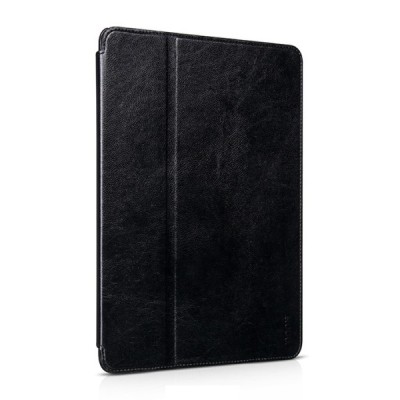 Greznais „HOCO“ Retro sērijas ādas atvērams melns Apple iPad Air 2 futrālis / Vacins.lv