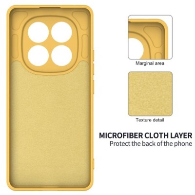 Xiaomi Redmi Note 14 Pro 5G (Poco X7 5G) "Shell" cieta silikona (TPU) apvalks - dzeltens | vacins.lv