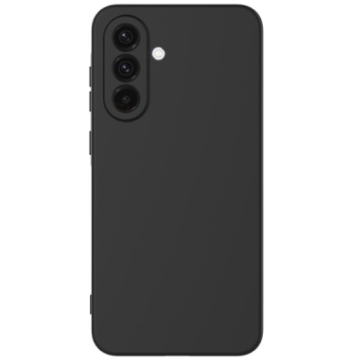 Samsung Galaxy A56 "Shell" cieta silikona (TPU) apvalks - melns | vacins.lv