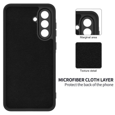 Samsung Galaxy A56 "Shell" cieta silikona (TPU) apvalks - melns | vacins.lv