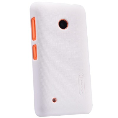 Nillkin Frosted Shield Nokia Lumia 530 baltas plastikinis dėklas + apsauginė ekrano plėvelė / Priedai.lt