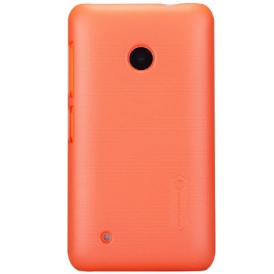 Nokia Lumia 530 Nillkin Frosted Shield oranžs plastmasas futrālis + ekrāna aizsargplēve / Vacins.lv