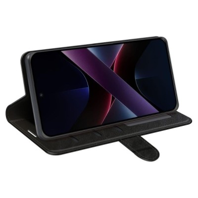 Poco X7 Pro 5G, Redmi Turbo 4 5G Binfen atvēramais melns maciņš - maks | Vacins.lv