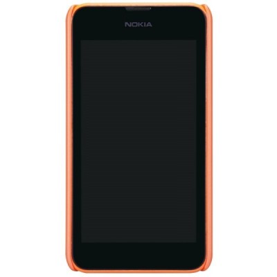 Nillkin Frosted Shield Nokia Lumia 530 oranžinis plastikinis dėklas + apsauginė ekrano plėvelė / Priedai.lt