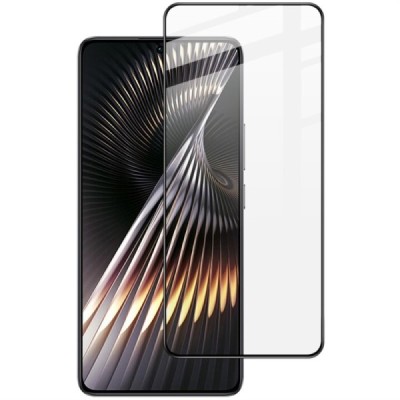 Poco X7 Pro 5G, Redmi Turbo 4 5G „Imak“ Tempered Glass sustiprintos apsaugos juodas pilnai dengiantis apsauginis ekrano stiklas
