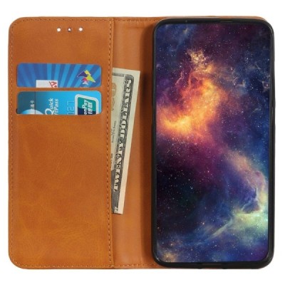 Poco X7 Pro 5G, Redmi Turbo 4 5G "Split" sērijas gaiši brūns atvērams maciņš, maks | Vacins.lv