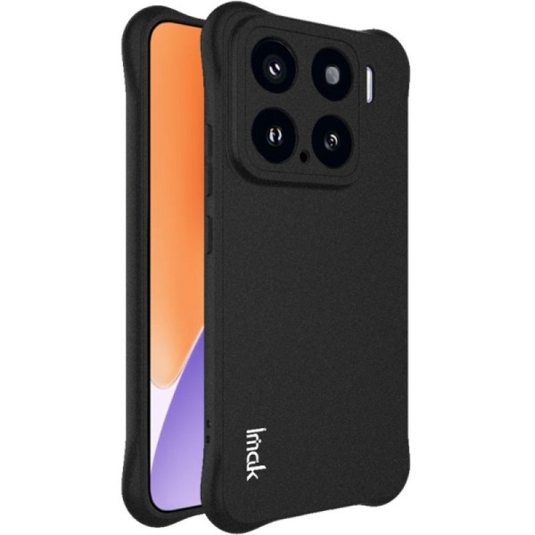 "Imak" pastiprinātas aizsardzības cieta silikona matēta (TPU) apvalks - melns (Xiaomi 15)