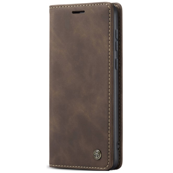 "CaseMe" Retro solīds atvēramais ādas maciņš - brūns (OnePlus 13)