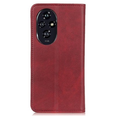 Huawei Honor 200 Pro 5G „Split“ raudonas odinis atverčiamas dėklas - knygutė | Priedai.lt