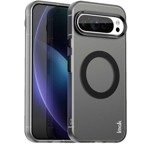 "IMAK" Candy MagSafe matēts cieta silikona (TPU) apvalks - melns (Pixel 9 / 9 Pro)