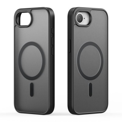 „DUX DUCIS“ Yind MagSafe matinis kieto silikono (TPU) dėklas - juodas (iPhone 17e / 16e)