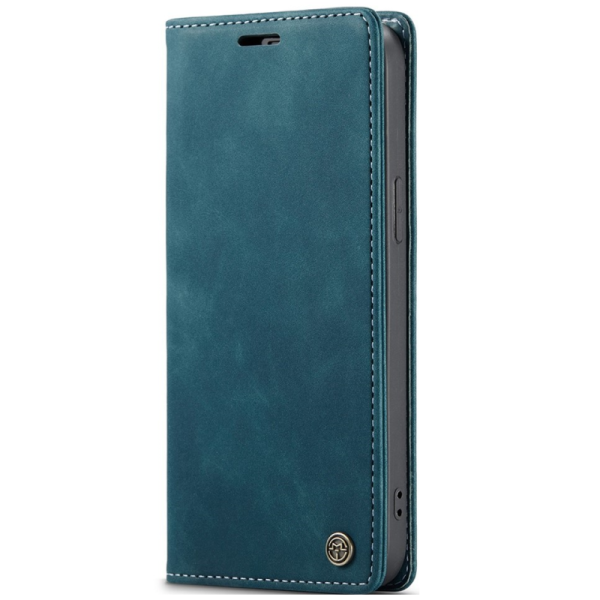 "CaseMe" Retro solīds atvēramais ādas maciņš - zaļš (iPhone 13)
