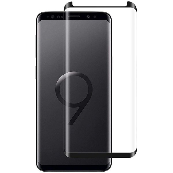 "RRH" 3D Tempered Glass pilnīgi aizsedzams ekrāna aizsargstikls - melns (Galaxy S9)