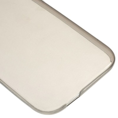 HTC One Mini 2 skaidrus (permatomas) kieto silikono TPU ploniausias pasaulyje pilkas dėklas / Priedai.lt