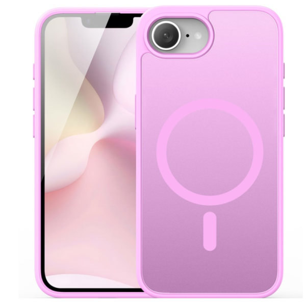 "DUX DUCIS" Yind MagSafe matēts cieta silikona (TPU) apvalks - rozs (iPhone 17e / 16e)