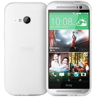 HTC One Mini 2 skaidrus (permatomas) kieto silikono TPU ploniausias pasaulyje dėklas / Priedai.lt