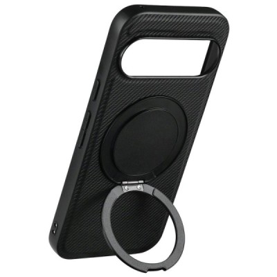 Google Pixel 9 Pro "ViLi" TCY Carbon MagSafe Kickstand melns apvalks | Vacins.lv
