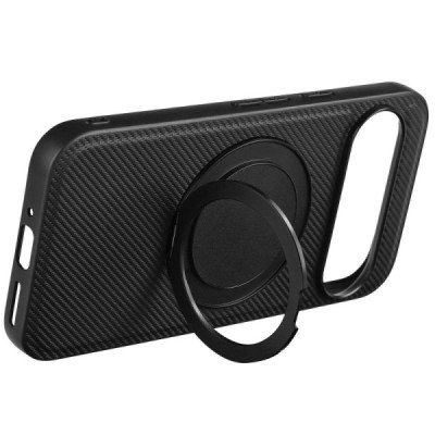 Google Pixel 9 Pro "ViLi" TCY Carbon MagSafe Kickstand melns apvalks | Vacins.lv