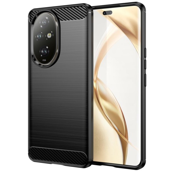 "AILES" Carbon cieta silikona (TPU) apvalks - melns (Honor 200 Pro 5G)