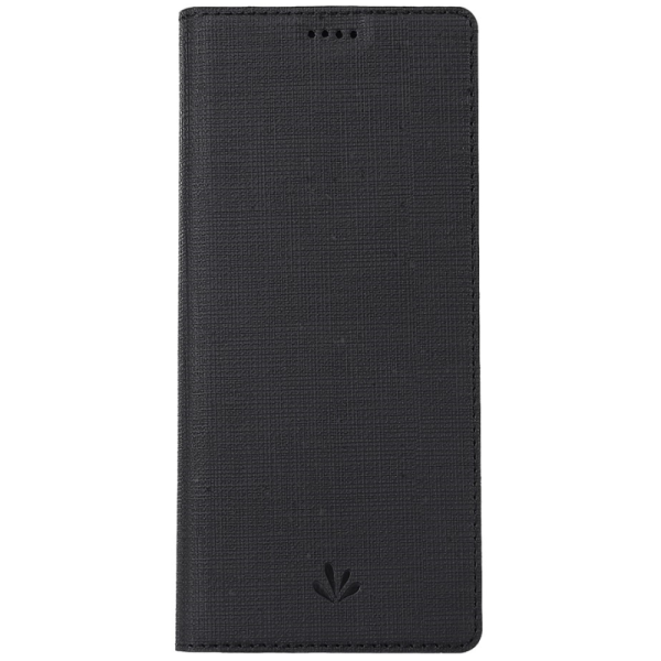 "ViLi" DMX solīds atvēramais ādas maciņš - melns (Xperia 10 II)