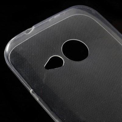 HTC One Mini 2 skaidrus (permatomas) kieto silikono TPU ploniausias pasaulyje dėklas / Priedai.lt